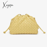 Xajzpa - Luxury Ladies Shoulder Bag High Quality Woven Cloud Bag Designer Messenger Bag Ladies Clutch Small Wallet