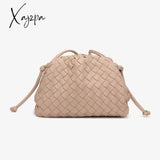 Xajzpa - Luxury Ladies Shoulder Bag High Quality Woven Cloud Designer Messenger Clutch Small Wallet