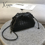 Xajzpa - Luxury Ladies Shoulder Bag High Quality Woven Cloud Designer Messenger Clutch Small Wallet