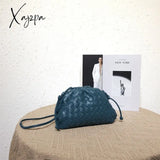 Xajzpa - Luxury Ladies Shoulder Bag High Quality Woven Cloud Designer Messenger Clutch Small Wallet