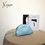 Xajzpa - Luxury Ladies Shoulder Bag High Quality Woven Cloud Designer Messenger Clutch Small Wallet