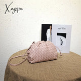 Xajzpa - Luxury Ladies Shoulder Bag High Quality Woven Cloud Designer Messenger Clutch Small Wallet