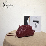 Xajzpa - Luxury Ladies Shoulder Bag High Quality Woven Cloud Designer Messenger Clutch Small Wallet