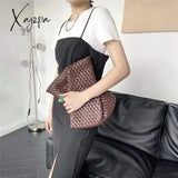 Xajzpa - Luxury Long Tassel Clucth Bags For Women Designer Leather Woven Lady Handbags High Quality