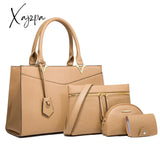 Xajzpa Luxury Women Bags Set Pu Leather Solid Color Classic Ladies Handbag Shoulder Bag Purses And