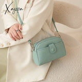 Xajzpa - Luxury Women Crossbody Bags Elegant Soft Ladies Pu Leather Purse Female Shoulder Tote Bag