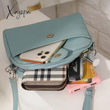 Xajzpa - Luxury Women Crossbody Bags Elegant Soft Ladies Pu Leather Purse Female Shoulder Tote Bag