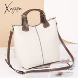 Xajzpa - Luxury Women’s Bag New Togo Leather Bucket First Layer Cowhide Portable Shoulder