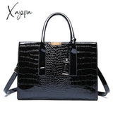 Xajzpa - Luxury Womens Bags Designer Crocodile Pattern Shoulder Bag Pu Leather Brand Woman