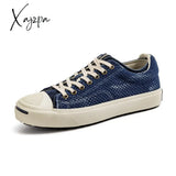 Xajzpa - Maden Canvas Casual Shoes Men Summer New Low Top Washed Denim Breathable Light Walking