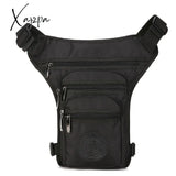 Xajzpa - Male Hip Thigh Fanny Pack Military Camouflage Motorcycle Rider Multi-Pockets Shoulder Bags