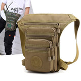 Xajzpa - Male Hip Thigh Fanny Pack Military Camouflage Motorcycle Rider Multi-Pockets Shoulder Bags
