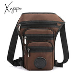 Xajzpa - Male Hip Thigh Fanny Pack Military Camouflage Motorcycle Rider Multi-Pockets Shoulder Bags