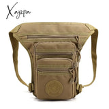 Xajzpa - Male Hip Thigh Fanny Pack Military Camouflage Motorcycle Rider Multi-Pockets Shoulder Bags