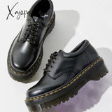 Xajzpa - Martens 8053 Leather Platform Casual Shoes Dr Womans Shoes 5-Eye Style Heightening Fashion