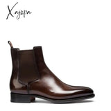 Xajzpa - Men Boots New For Winter High Quality Ankle Fashion Casual Boot Male Vinage Classic Dress