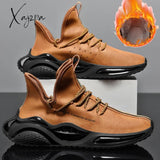 Xajzpa - men boots New Winter Slippers Warm Men Shoes Waterproof Non-Slip Plush Sneakers Male tenis shoes Boots Men Sneakers Winter