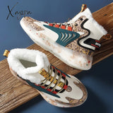Xajzpa - Men Boots New Winter Slippers Warm Men Shoes Waterproof Non-Slip Plush Sneakers Male Tenis