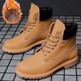 Xajzpa - Men Boots New Winter Slippers Warm Men Shoes Waterproof Non-Slip Plush Sneakers Male Tenis