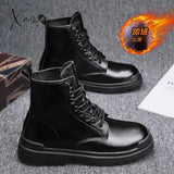 Xajzpa - Men Boots New Winter Slippers Warm Men Shoes Waterproof Non-Slip Plush Sneakers Male Tenis