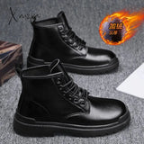 Xajzpa - Men Boots New Winter Slippers Warm Men Shoes Waterproof Non-Slip Plush Sneakers Male Tenis