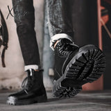 Xajzpa - Men Boots New Winter Slippers Warm Men Shoes Waterproof Non-Slip Plush Sneakers Male Tenis