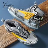 Xajzpa - Men Boots New Winter Slippers Warm Men Shoes Waterproof Non-Slip Plush Sneakers Male Tenis