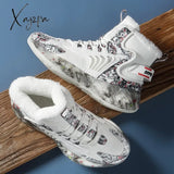 Xajzpa - Men Boots New Winter Slippers Warm Men Shoes Waterproof Non-Slip Plush Sneakers Male Tenis