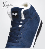 Xajzpa - Men Boots Waterproof Winter Lightweight Hight Top Leather Shoes Plus 48 No Slip Warm Snow