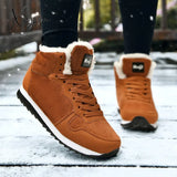 Xajzpa - Men Boots Waterproof Winter Lightweight Hight Top Leather Shoes Plus 48 No Slip Warm Snow