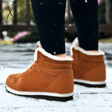 Xajzpa - Men Boots Waterproof Winter Lightweight Hight Top Leather Shoes Plus 48 No Slip Warm Snow