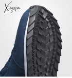 Xajzpa - Men Boots Waterproof Winter Lightweight Hight Top Leather Shoes Plus 48 No Slip Warm Snow