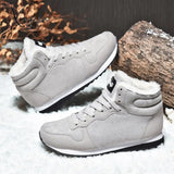 Xajzpa - Men Boots Waterproof Winter Lightweight Hight Top Leather Shoes Plus 48 No Slip Warm Snow