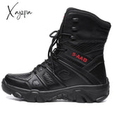 Xajzpa - Men Boots Winter Combat Tactical Ankle Work Safety Shoes Special Force Army Male