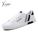 Xajzpa - Men Casual Shoes Lightweight Breathable White Flat Lace-Up Skateboarding Sneakers Business