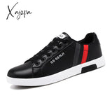 Xajzpa - Men Casual Shoes Lightweight Breathable White Flat Lace-Up Skateboarding Sneakers Business