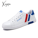 Xajzpa - Men Casual Shoes Lightweight Breathable White Flat Lace-Up Skateboarding Sneakers Business