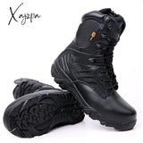 Xajzpa - Men Desert Tactical Military Boots Mens Work Safty Shoes Special Force Waterproof Army