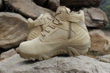 Xajzpa - Men Desert Tactical Military Boots Mens Work Safty Shoes Special Force Waterproof Army