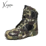 Xajzpa - Men Desert Tactical Military Boots Mens Work Safty Shoes Special Force Waterproof Army