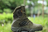 Xajzpa - Men Desert Tactical Military Boots Mens Work Safty Shoes Special Force Waterproof Army