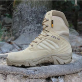 Xajzpa - Men Desert Tactical Military Boots Mens Work Safty Shoes Special Force Waterproof Army