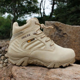 Xajzpa - Men Desert Tactical Military Boots Mens Work Safty Shoes Special Force Waterproof Army