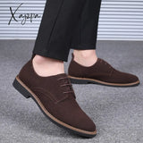 Xajzpa - Men Dress Shoes Fashion Oxford Leather Comfortable Formal For Sneakers Male Flat Footwear