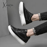 Xajzpa - Men Elevator Shoes Heightening Height Increase Insoles 6-8Cm Man Sneakers Increasing