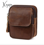 Xajzpa - Men Genuine Leather Fanny Waist Bag Cell/Mobile Phone Pocket S713-40 Belt Bum Pouch Pack