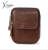 Xajzpa - Men Genuine Leather Fanny Waist Bag Cell/Mobile Phone Pocket S713-40 Belt Bum Pouch Pack