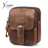 Xajzpa - Men Genuine Leather Fanny Waist Bag Cell/Mobile Phone Pocket S713-40 Belt Bum Pouch Pack