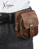 Xajzpa - Men Genuine Leather Fanny Waist Bag Cell/Mobile Phone Pocket S713-40 Belt Bum Pouch Pack