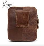 Xajzpa - Men Genuine Leather Fanny Waist Bag Cell/Mobile Phone Pocket S713-40 Belt Bum Pouch Pack